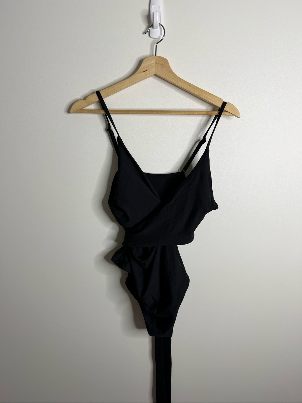 Gap Classic one piece swim suit XL black wrap bathing suit